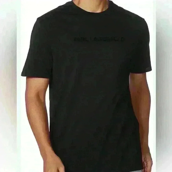 Karl Lagerfeld Paris Logo T, Short Sleeve Crew Neck - Picture 1 of 9